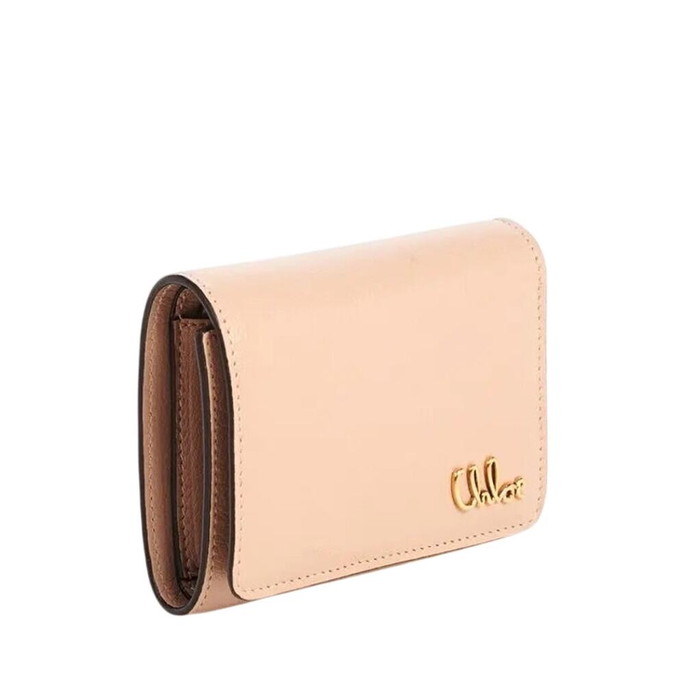 Chloe NWT Iconic Leather Trifold Wallet in Earthy Pink